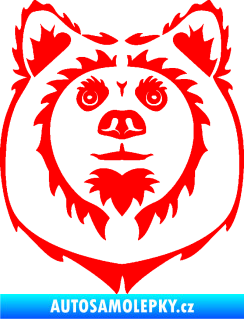 Samolepka Medvěd 004 Fluorescentní červená