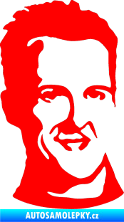 Samolepka Silueta Michael Schumacher pravá Fluorescentní červená