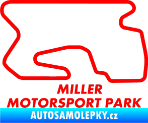 Samolepka Okruh Miller Motorsport Park outer Fluorescentní červená