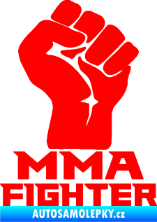 Samolepka MMA Fighter 001 pravá pěst Fluorescentní červená