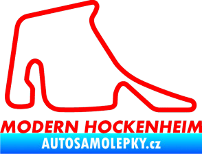 Samolepka Okruh Modern Hockenheim Fluorescentní červená