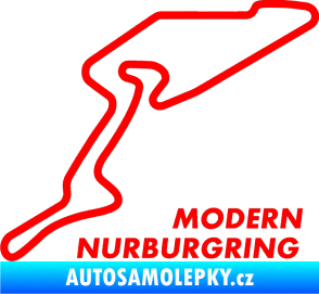 Samolepka Okruh Modern Nurburgring Fluorescentní červená