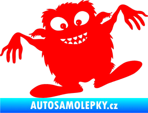 Samolepka Monstrum 001 levá Fluorescentní červená