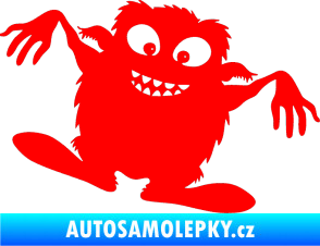 Samolepka Monstrum 001 pravá Fluorescentní červená