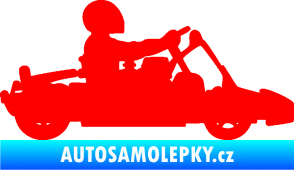 Samolepka Motokára 001 pravá Fluorescentní červená