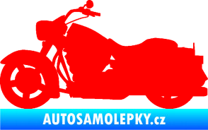 Samolepka Motorka 045 levá Harley Davidson Fluorescentní červená