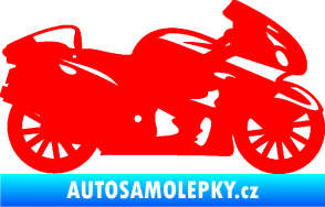 Samolepka Motorka 048 pravá silniční Fluorescentní červená