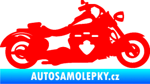 Samolepka Motorka 056 pravá Fluorescentní červená