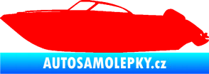 Samolepka Motorový člun 003 levá Fluorescentní červená
