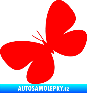 Samolepka Motýl 005 levá Fluorescentní červená