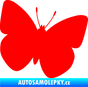 Samolepka Motýl 011 pravá Fluorescentní červená