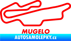 Samolepka Okruh Mugelo Fluorescentní červená