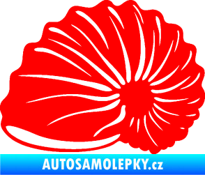 Samolepka Mušle 002 levá ulita Fluorescentní červená