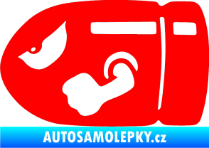 Samolepka Náboj 001 levá Fluorescentní červená