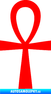 Samolepka Nilský kříž Ankh Fluorescentní červená