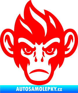 Samolepka Opičák 002 levá Fluorescentní červená