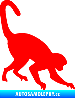 Samolepka Opice 002 pravá Fluorescentní červená