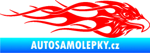 Samolepka Orel 016 pravá v plamenech Fluorescentní červená