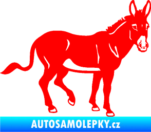 Samolepka Osel 003 pravá Fluorescentní červená