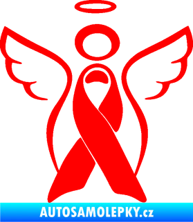 Samolepka Památeční andělíček memory Fluorescentní červená