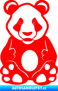 Samolepka Panda 006  Fluorescentní červená