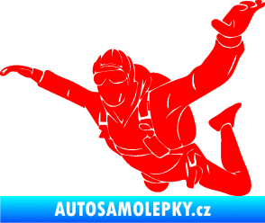Samolepka Parašutista 004 levá Fluorescentní červená