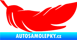 Samolepka Peříčko 007 pravá Fluorescentní červená