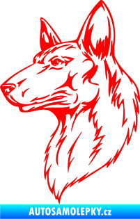Samolepka Pes 019 levá Fluorescentní červená