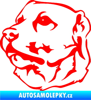 Samolepka Pes 104 levá Labrador Fluorescentní červená