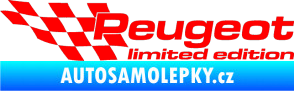 Samolepka Peugeot limited edition levá Fluorescentní červená