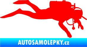 Samolepka Potápěč 003 pravá Fluorescentní červená