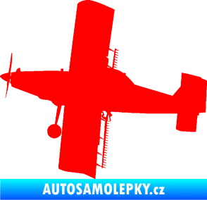 Samolepka Práškovací letoun Čmelák levá Fluorescentní červená