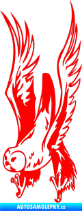 Samolepka Predators 019 levá sova Fluorescentní červená