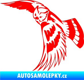 Samolepka Predators 081 levá sova Fluorescentní červená