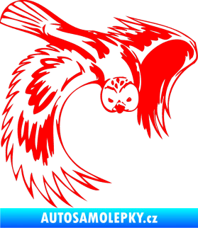 Samolepka Predators 085 pravá sova Fluorescentní červená