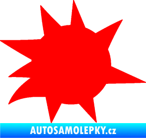 Samolepka Průstřel 004 pravá Fluorescentní červená