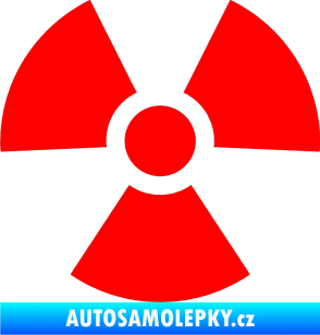 Samolepka Radioactive 001 radiace Fluorescentní červená