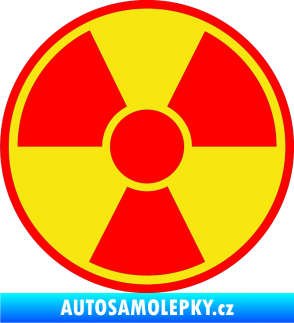 Samolepka Radioactive barevný Fluorescentní červená