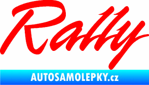 Samolepka Rally nápis Fluorescentní červená