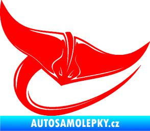 Samolepka Rejnok 001 pravá Fluorescentní červená