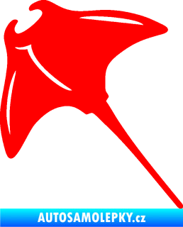Samolepka Rejnok 004  levá manta Fluorescentní červená