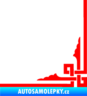 Samolepka Rohová samolepka 003 levá Fluorescentní červená