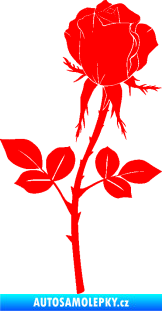 Samolepka Růže 003 pravá Fluorescentní červená