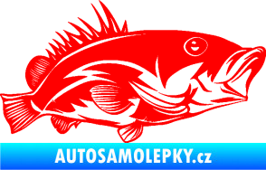 Samolepka Ryba 004 pravá Fluorescentní červená