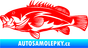 Samolepka Ryba 005 levá Fluorescentní červená
