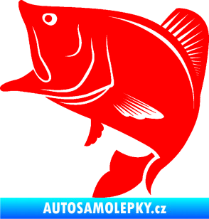 Samolepka Ryba 009 levá Fluorescentní červená