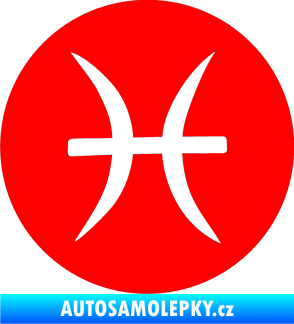 Samolepka Ryby 001 - horoskop Fluorescentní červená