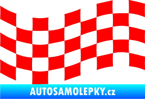 Samolepka Šachovnice 006 Fluorescentní červená