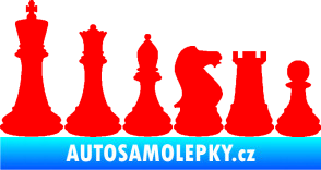 Samolepka Šachy 001 levá Fluorescentní červená