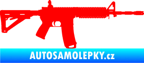 Samolepka Samopal 004 pravá Fluorescentní červená